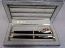 Parker Premier Black And Gold Trim Pen And Pencil UK Set Rare Set Made In Uk  * picture