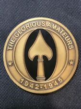 CIA OSS Glorious Amateurs Office of Strategic Services WWII Spear Challenge Coin picture