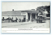 c1910s New Bedford Massachusetts Old Railroad Station on Pearl Street Postcard picture
