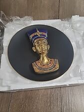 Nefertiti The Eternal Beauty 3D Plate Painted 22-Karat Gold Osiris Porcelain picture