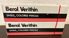 6 DOZEN Vintage Berol Verithin Eagle Colored Pencils - Carmine Red 745 - SEALED picture