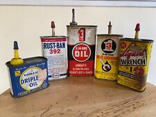 Vintage - 3 In One Oil Can/Tins Rust-Ban Liquid Wrench Driple Oil -  Lot Of 5 picture