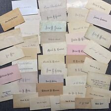 Antique Victorian Calling Card Lot of 45 Plain with Names Junk Journal Scrapbook picture