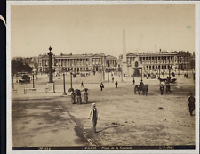 Paris, Place de la Concorde, ca.1880, vintage albumin print vintage print, le picture