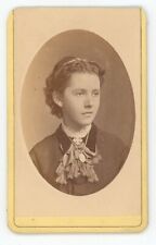 Antique ID'd CDV c1870s Young Girl Named Bessie Crittendon Harper St. John, NB picture