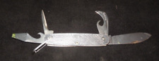 Vintage U.S. Military Imperial USA 1976 Stainless Pocket Knife Utility Tool picture