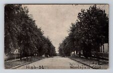Woodsfield OH-Ohio, High Street, Vintage c1910 Postcard picture