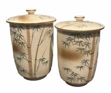 Vintage Japanese Wedding Set ~ 2 Lidded Porcelain Cups MCM  picture