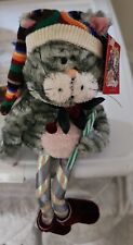 Blue sky Clayworks H. Goldminc Xmas Collection Cat Plush Shelf Sitter New w tags picture