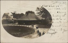 Milford IL C&EI RR Train Station Depot c1910 Real Photo Postcard picture
