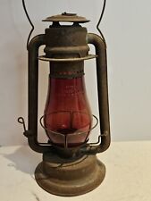 Antique C.T. Ham Mfg. Co. No. 2  Red Globe Kerosene Oil Utility RR Barn Lantern picture
