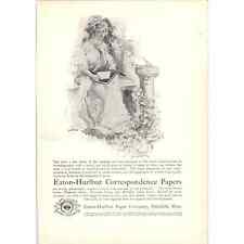 Correspondence Papers Eaton-Hurlbut Paper Co Pittsfield c1905 Victorian Ad D13 picture