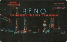 Reno The Biggest Little City In The World Nevada Posted Chrome Vintage Postcard picture