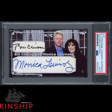 President Bill Clinton Monica Lewinsky signed Cut Custom Card PSA DNA Auto C2928 picture
