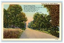 c1940's Lovers Lane Poem By Eugene Field St. Joseph Missouri MO Vintage Postcard picture