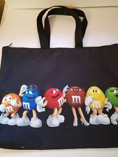 M&M's World Large Black Graphic  Character Zippered Tote Carry Bag Mars picture
