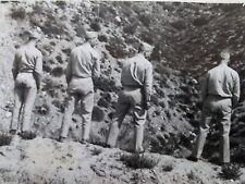 Vintage 1944 Soldiers Urinating 1940s Photo Men Peeing Outside Army Gay Interest picture