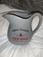 Vintage Hiram Walker Ten High A True Bourbon Grey USA Pitcher picture