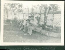 1944 WWII CBI GI's Ledo Road Burma  Photo HQ China's 3rd Co Warrent Officers picture