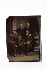 Young Men Fraternity Order Brotherhood Portrait Photo Antique Tintype picture
