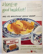 1959 Nabisco Shredded Wheat Breakfast Vintage Print Ad Man Cave Art Deco Poster picture