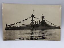Postcard USS Colorado US Navy Battleship Real Photo Unposted picture