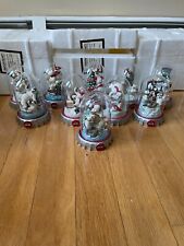 RARE LOT OF 10 LIMITED EDITION FRANKLIN MINT 1997 COCA COLA GLOBES POLAR BEARS picture
