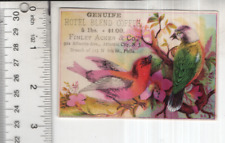 Finley Acker & Co Hotel Blend Coffee Birds Victorian Trade Card 3