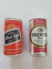 2 Zip Pull Tab Beer Cans: Carling Black Label - Drewrys Beer picture