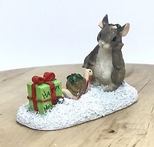 Charming Tails Waiting For Christmas Retired Silvestri Mouse & Snail 87/496 picture