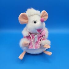 Gemmy Vintage Christmas Holiday Singing Dancing Mouse - Tested Works - Pink picture
