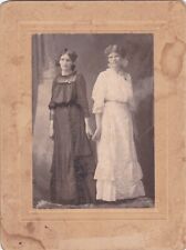 Cabinet Card Photo Two Beautiful Women Holding Hands Drowned in Chariton River picture