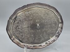 Vintage United Airlines Hawaiian Open Sheffield Silver Trophy Platter Tray picture