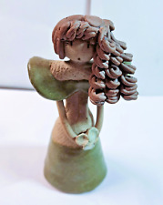 VINTAGE *NICE* Beautiful  TERRACOTA clay Faceless ceramic Doll picture