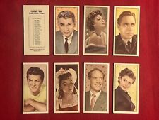 1955 BARBERS TEA-CINEMA & TELEVISION STARS-8 CARD P/SET-CHECKLIST-CURTIS-LEIGH++ picture