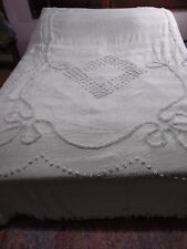 Vintage Light Green Chenille Bedspread  picture