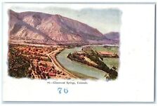 c1905 Birds Eye View Mountains River Creek Glenwood Springs Colorado CO Postcard picture