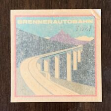 VINTAGE GERMANY BRENNERAUTOBAHN IMPRESS DECAL PEEL AND STICK picture