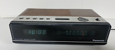Vintage Panasonic FM/AM Alarm Clock Radio RC-200 Electronic Display Wood Grain picture