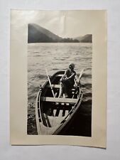 VTG 1920's Snapshot Photo Lady on a Boat picture