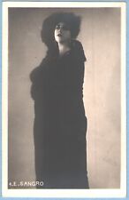 Elena Sangro Italian Silent Film Actress VTG RPPC c1920s Postcard picture