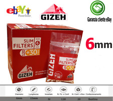 FILTERS GIZEH SLIM 6MM STRIP Filtri Commata FILTER 20 BAGS picture