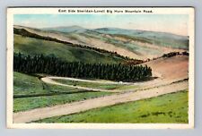 Sheridan WY-Wyoming, Aerial Lovell Big Horn Mountain, Vintage c1935 Postcard picture