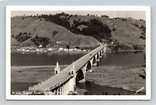 RPPC Gold Beach Oregon Rogue River Bridge Sawyer's 16-626 Real Photo Postcard picture