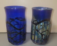 Charles Miner-Tesuque Glass Iridescent  Tumblers-5 3/4