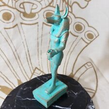 Ancient Egyptian  Patina Anubis Statue Egyptian God Collectible- Made in Egypt picture