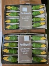 2 Sets Of 4 Pairs Pier 1 Corn Holders Corncob Corn On The Cob New In Package picture
