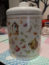 Vintage Hallmark Marjolein Bastin Small Ceramic Canister With Lid picture
