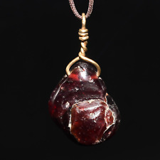 Early Ancient Roman Gold Pendant with Natural Garnet Circa early 1st Century AD picture