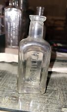 Antique Apothecary Glass Bottle FROSTILLA Fragrant Lotion, Elmira, NY picture